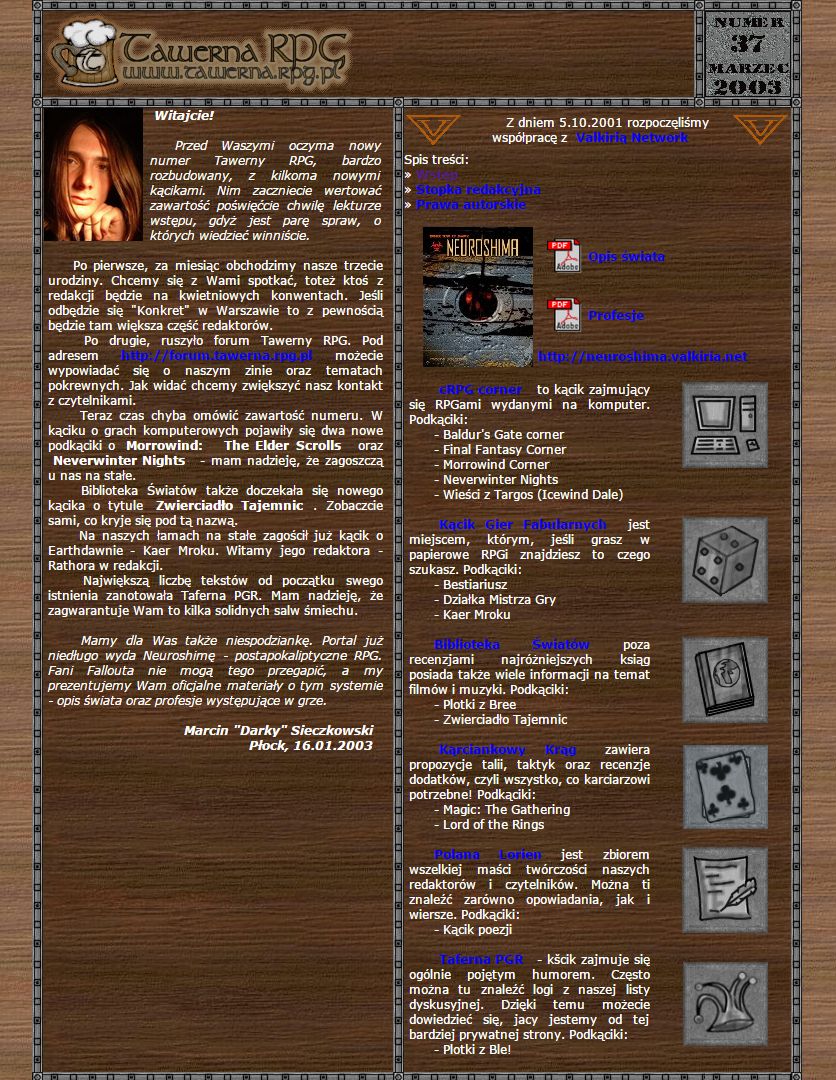 Tawerna RPG #037 - marzec 2003