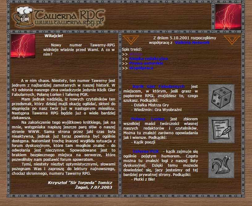 Tawerna RPG #043 - wrzesień 2003